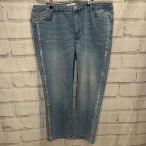 Skinnygirl Light Blue Jeans with Silver Detailing